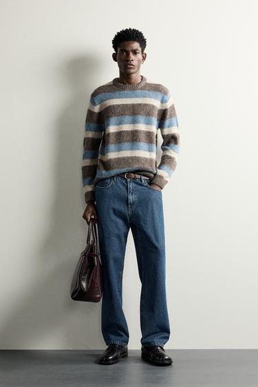 JERSEY RAYAS TEXTURA - Marrón de Zara - Imagen 0