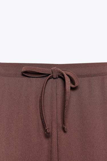 PANTALON DROIT TEXTURÉ - Marron de Zara - Image 6