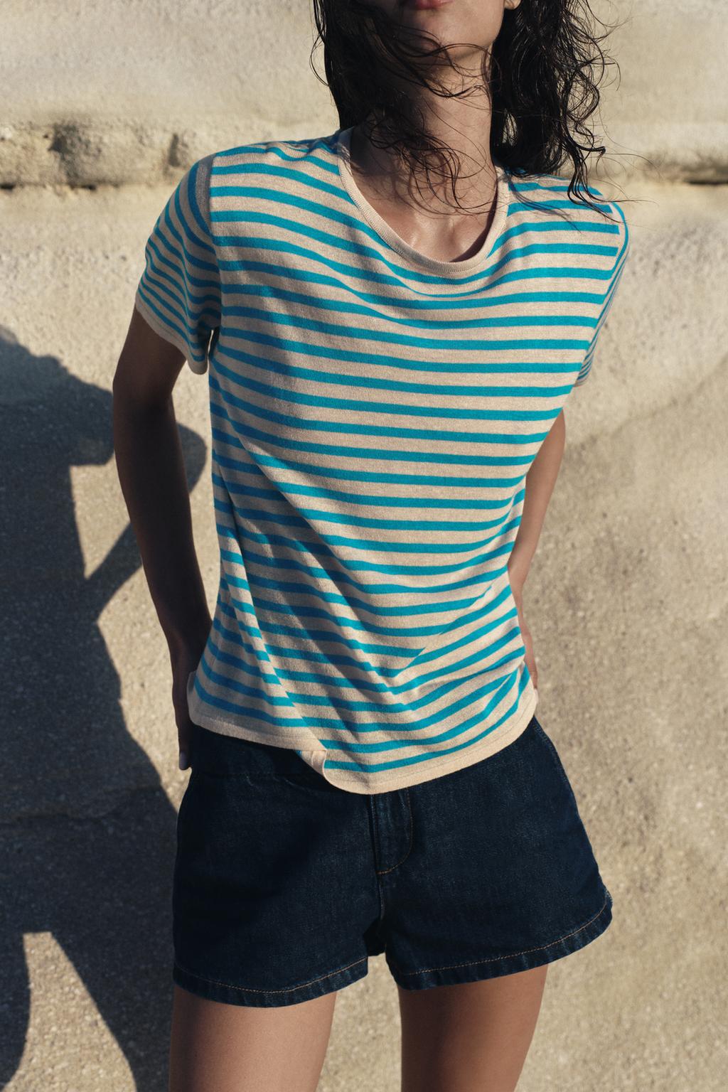STRIPED KNIT TOP - image 2