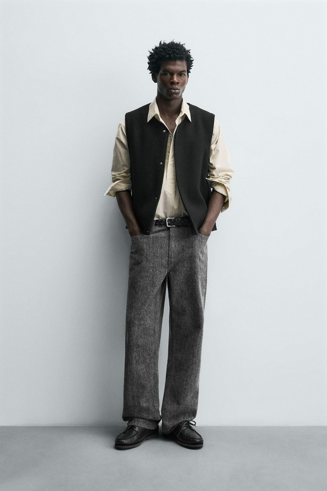 ШЕРСТЯНОЙ ЖИЛЕТ С ФАКТУРОЙ БУКЛЕ ОТ ZARA