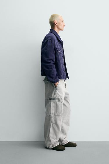 RELAXED FIT WASHED JACKET - Ink blue by Zara - Image 3