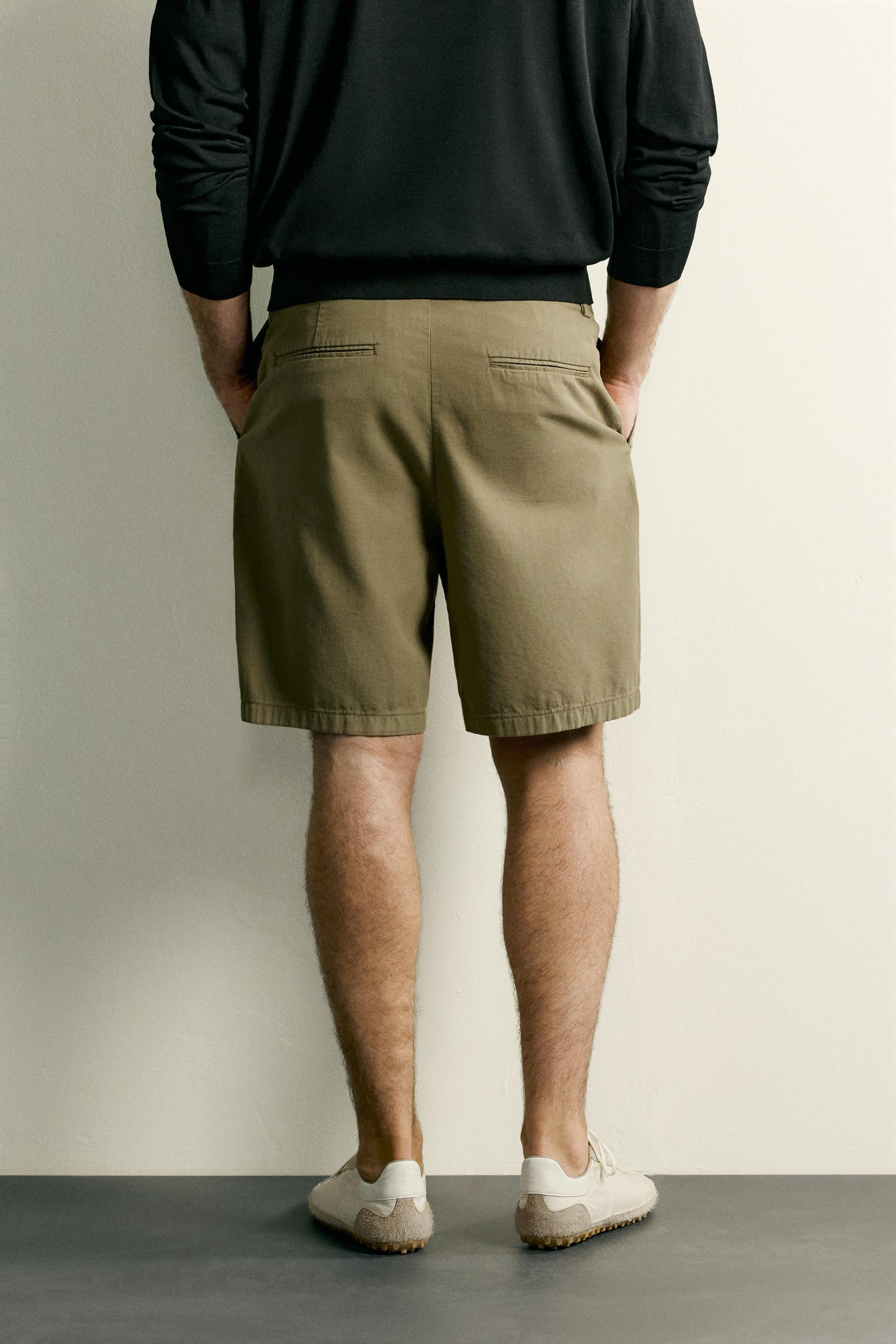 BERMUDA À PLIS REGULAR FIT