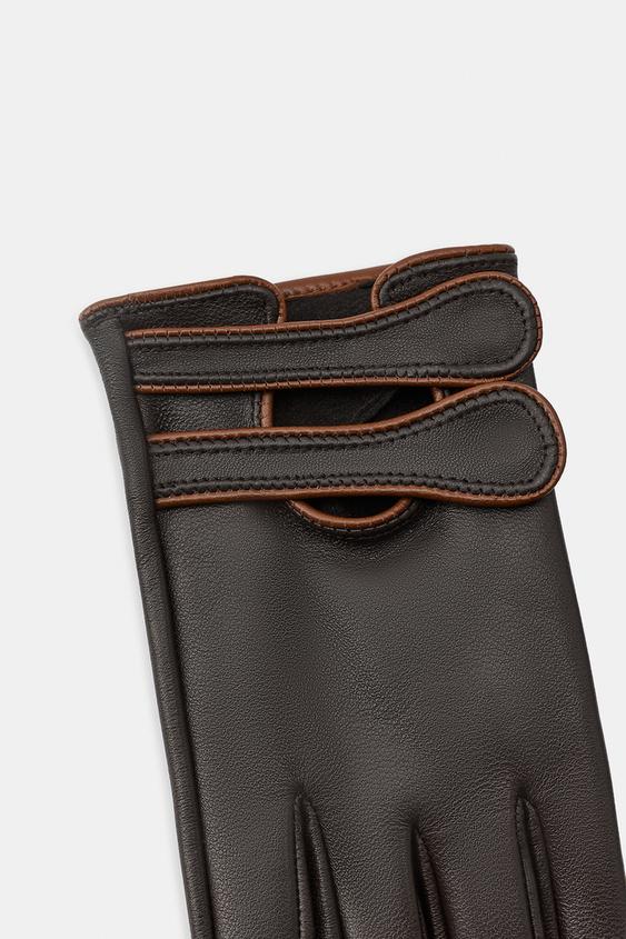GANT DOUBLE BRIDE 100% CUIR - Marron de Zara - Image 1