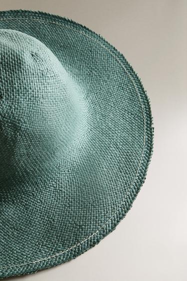 CHILDREN'S PAPER BEACH HAT - Green by Zara - Image 2