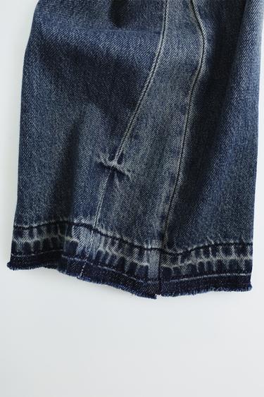 ДЖИНСЫ FLARE С БАХРОМОЙ — ЗЕЛЕНОВАТО-СИНИЙ от Zara