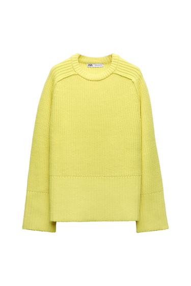BASIC SIDE VENT KNIT SWEATER