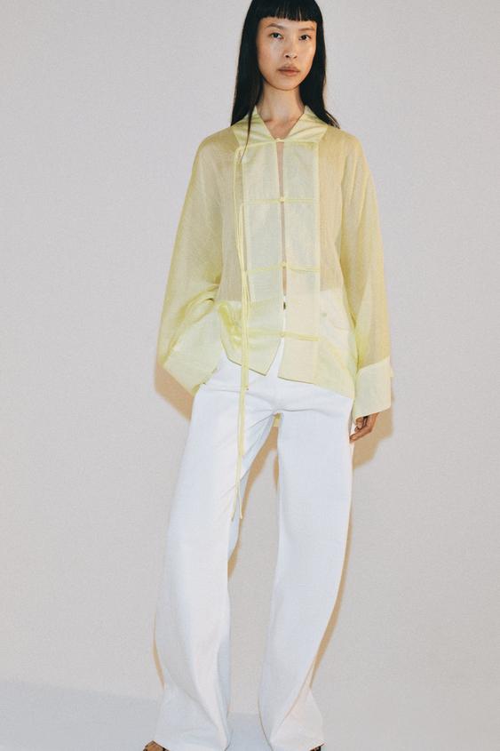 FLOWY FIREMAN CLASP BLOUSE ZW COLLECTION from Zara - $79.90