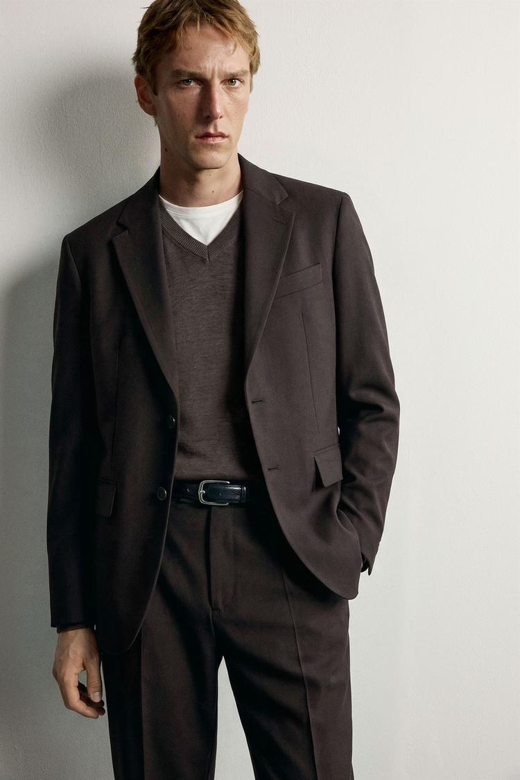 WOOL BLEND SUIT BLAZER
