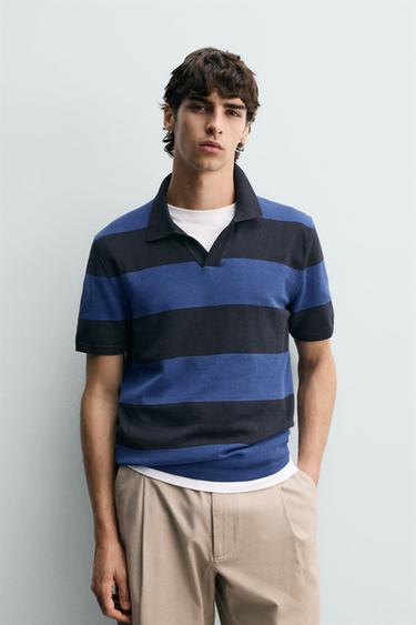 Zara PRUGASTA POLO MAJICA OD ŽAKARA – prugasto