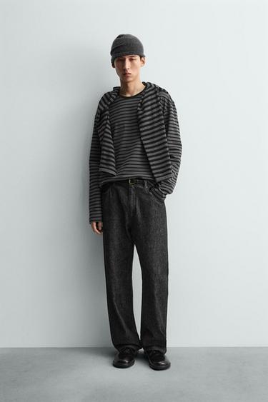 INTERLOCK STRIPED T-SHIRT - striped by Zara