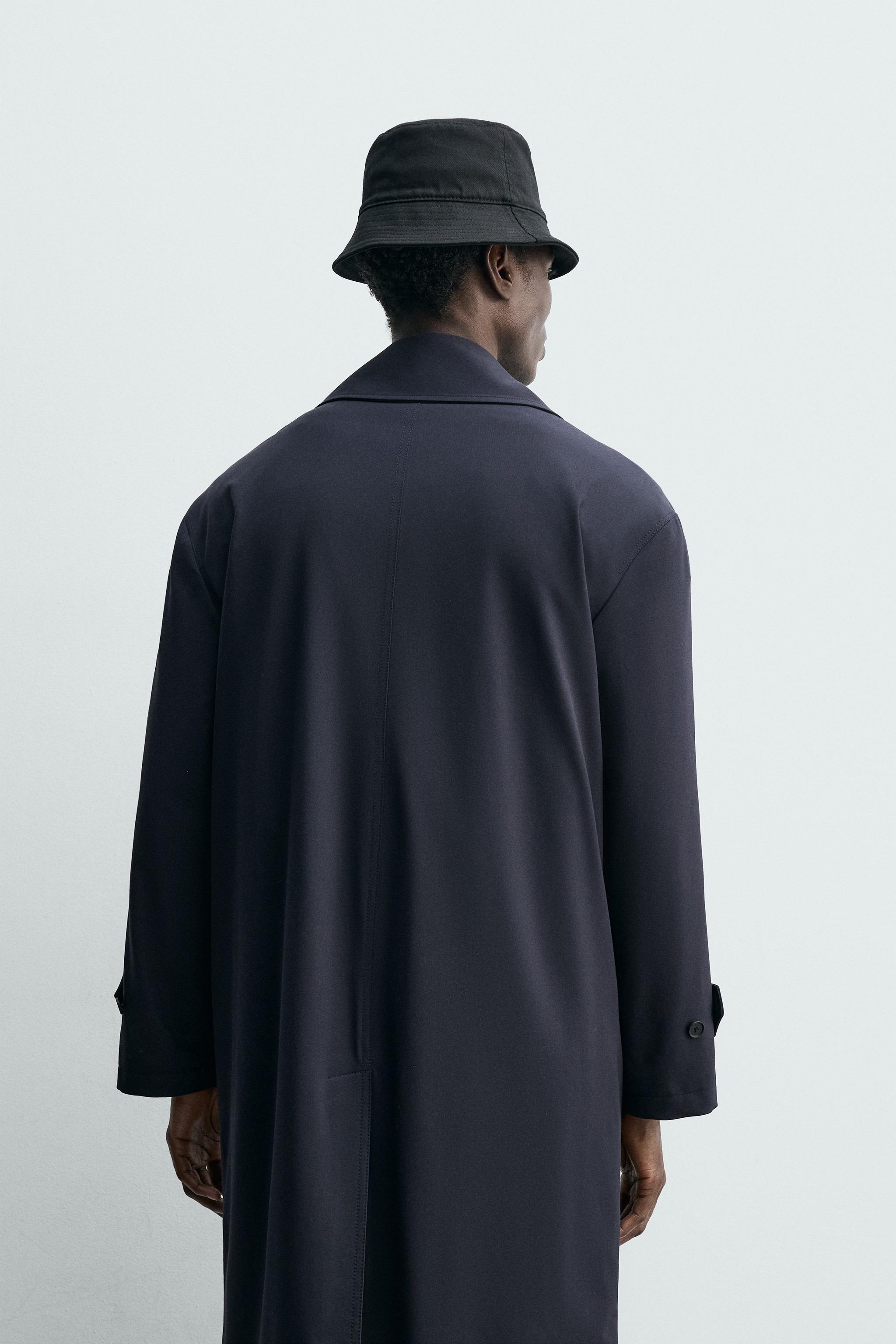 ダブルブレスト フルイドトレンチコート - マリンブルー | ZARA Japan