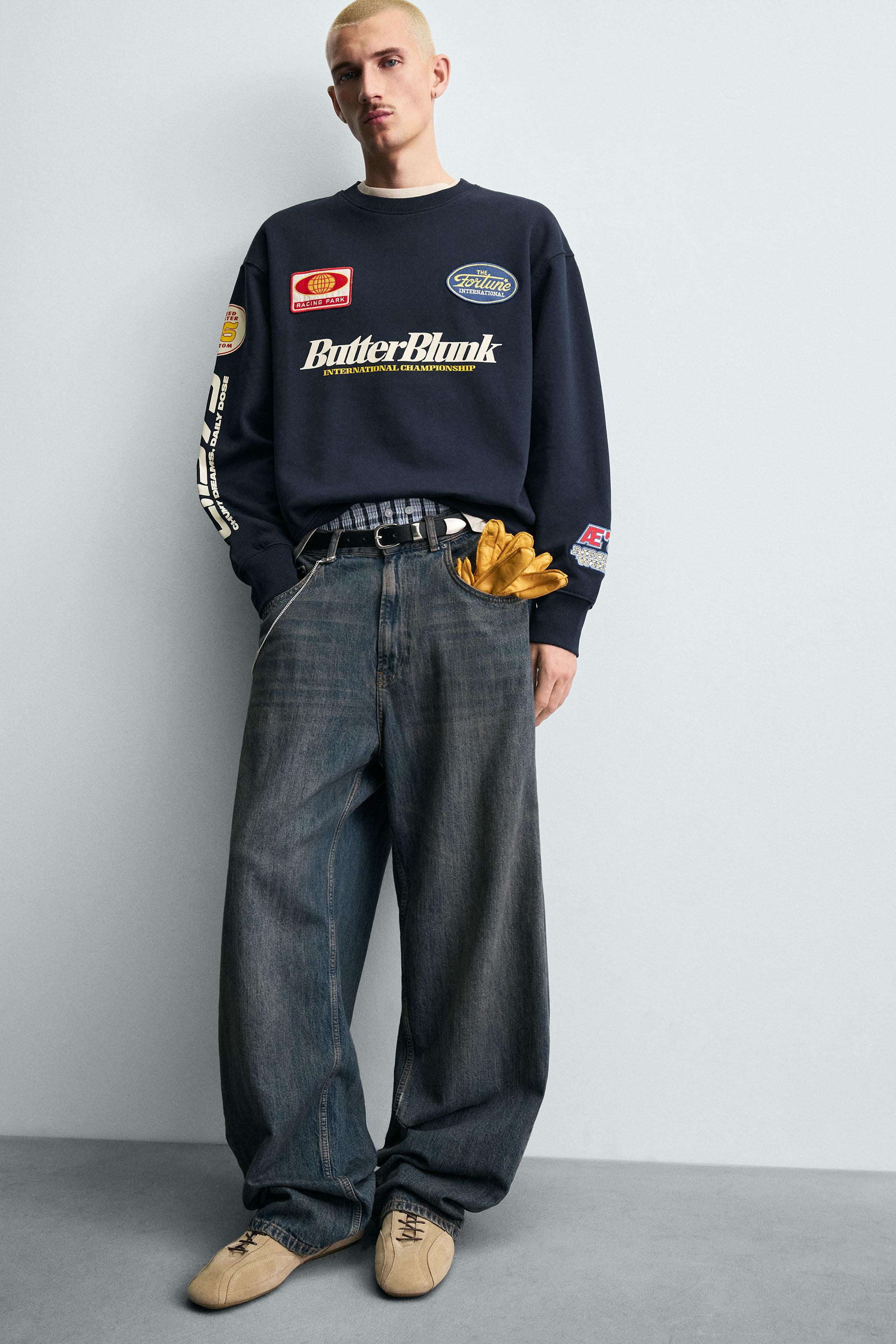 SWEAT COL ROND AVEC PIÈCES