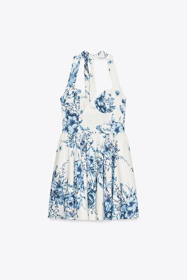 FLORAL HALTER DRESS - Blues de Zara - Image 6