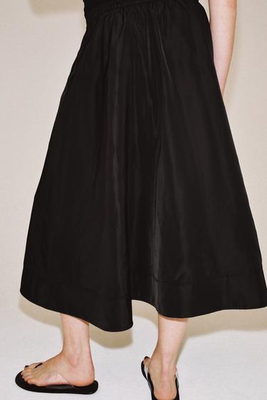 JUPE MIDI CAPE ZW COLLECTION - Noir de Zara - Image 2