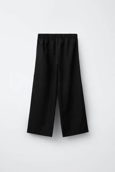 PANTALON À JAMBES LARGES AVEC STRASS - Noir de Zara - Image 1