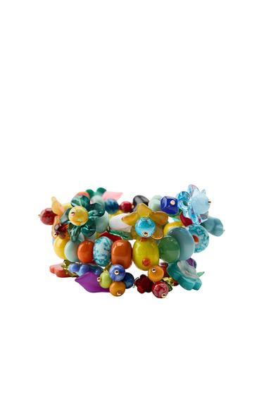 Zara MULTICOLOR BEADED BRACELET PACK - Multicolored - Image 0