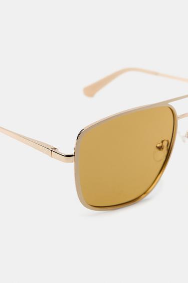 LUNETTES DE SOLEIL MÉTALLIQUES AVIATEUR - Vanille de Zara - Image 4