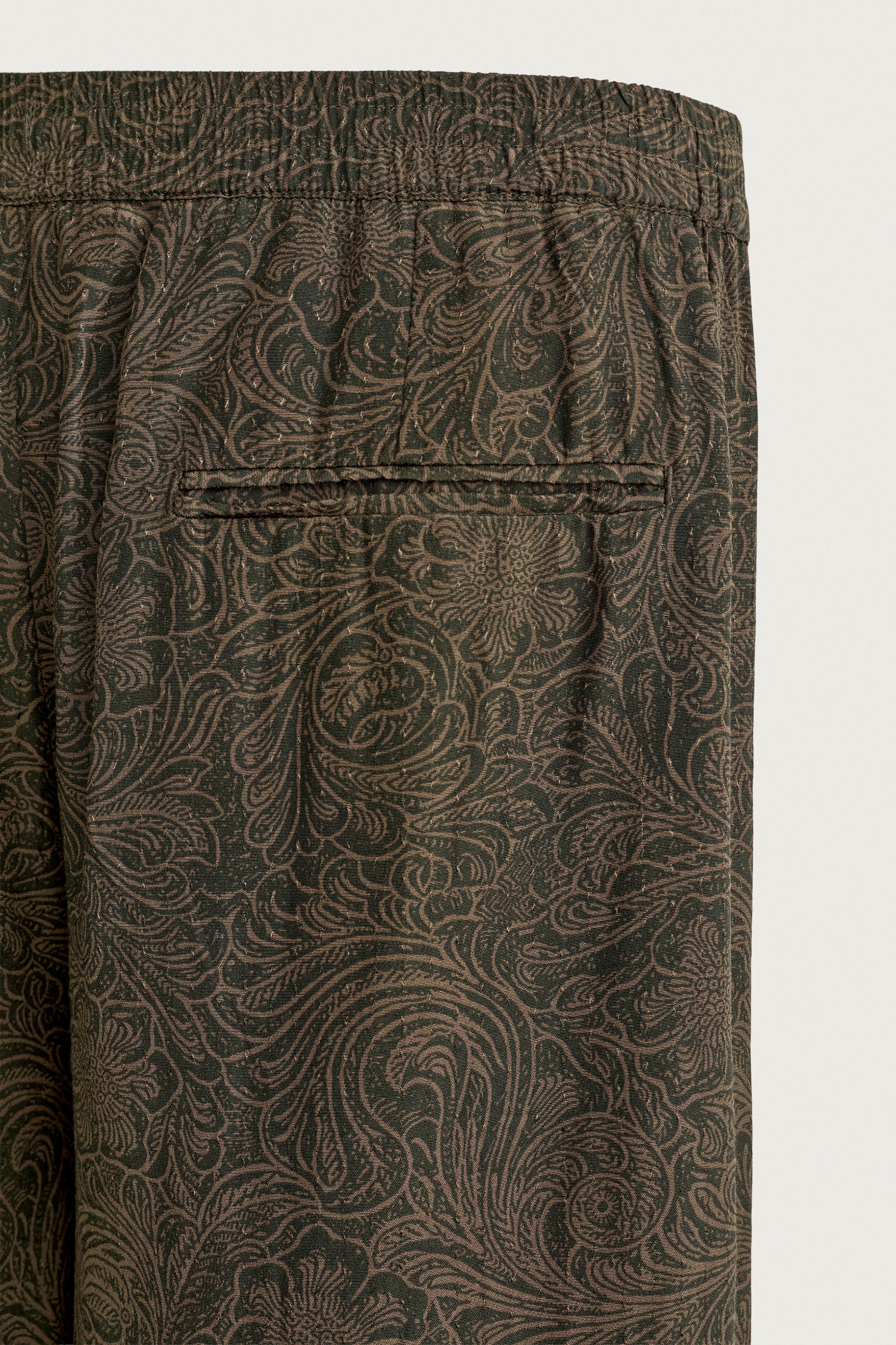 PRINTED FLOWY RELAXED-FIT PANTS