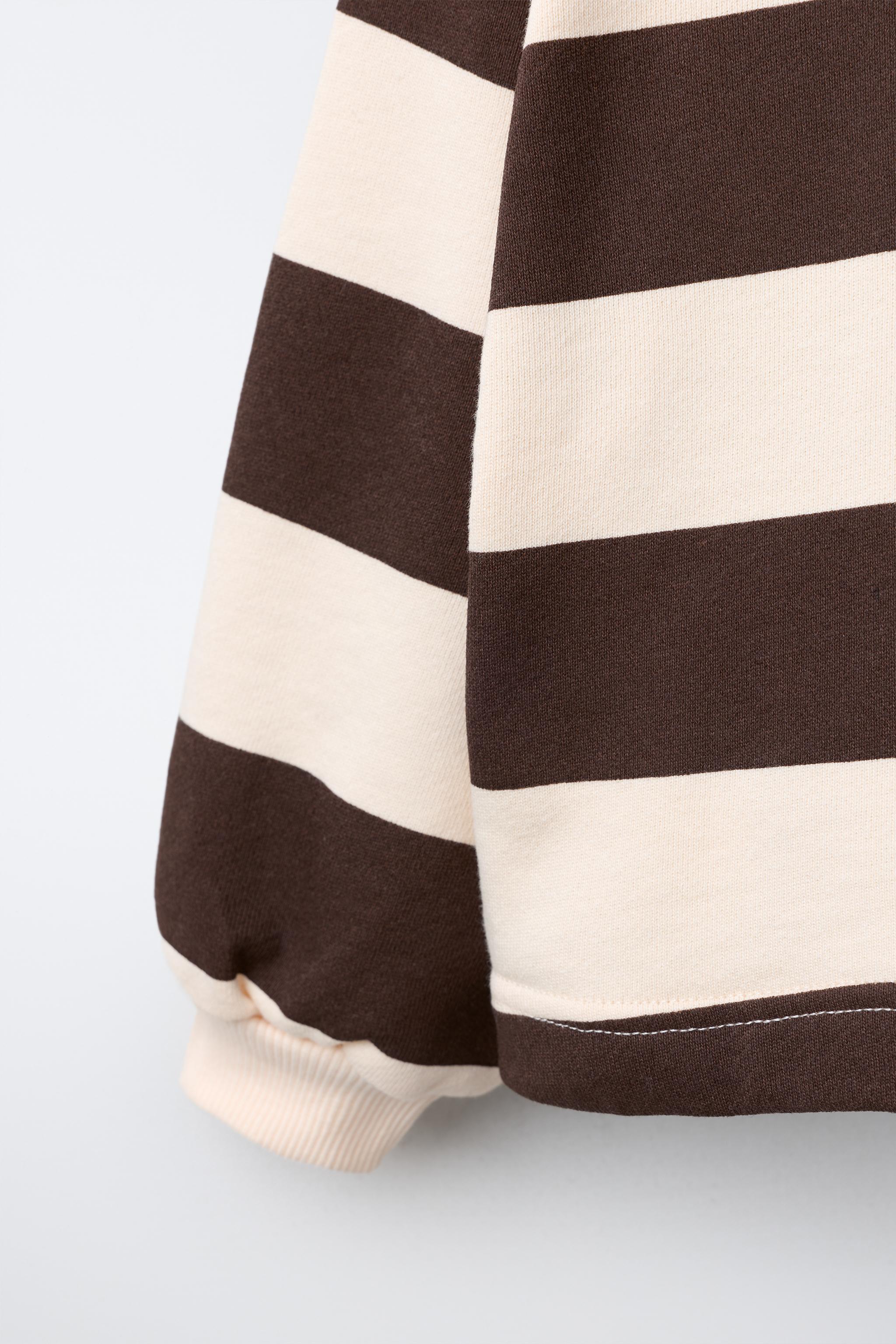 STRIPED POLO SWEATSHIRT