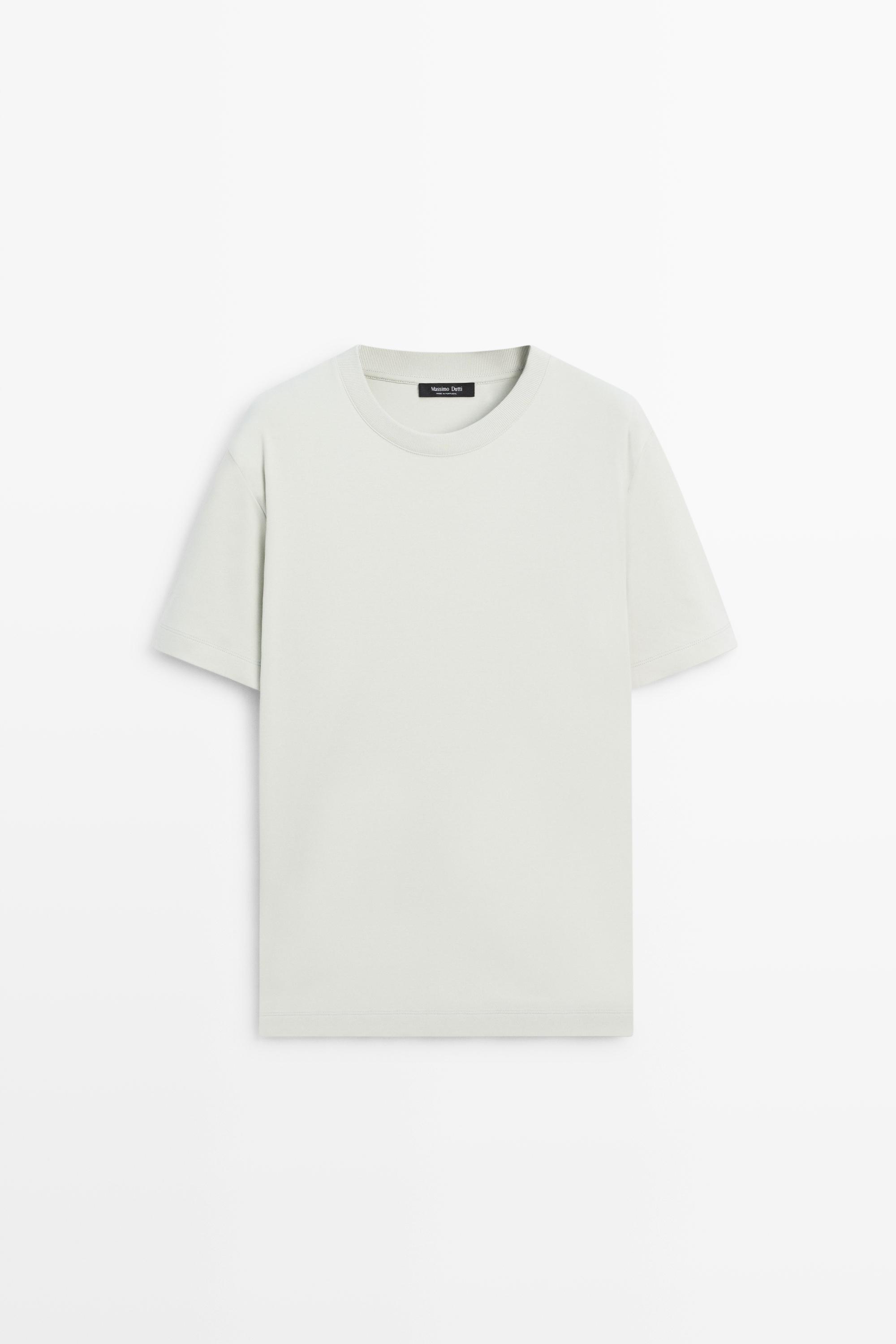100% cotton short sleeve T-shirt — Faded sky blue