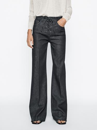 Zara Flared high-waist jeans - Blue
