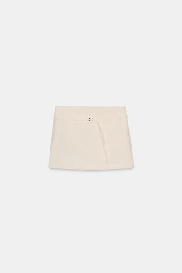 SKORT WITH BELT - Ecru by Zara