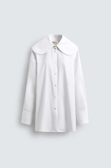 PADDED COLLAR POPLIN SHIRT HARRY LAMBERT FOR ZARA X DISNEY - White by Zara