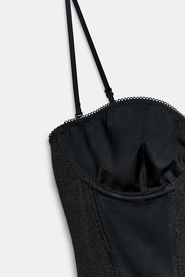 BODY À ARMARTURES AVEC POLYAMIDE - Noir de Zara - Image 6