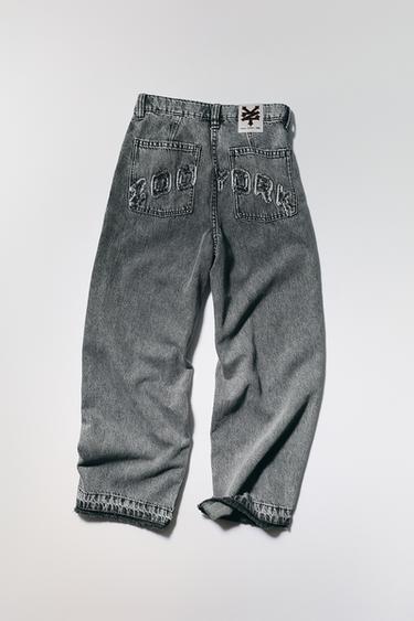 SKATER-JEANS ZOO YORK® X ZARA - Mittelgrau von Zara
