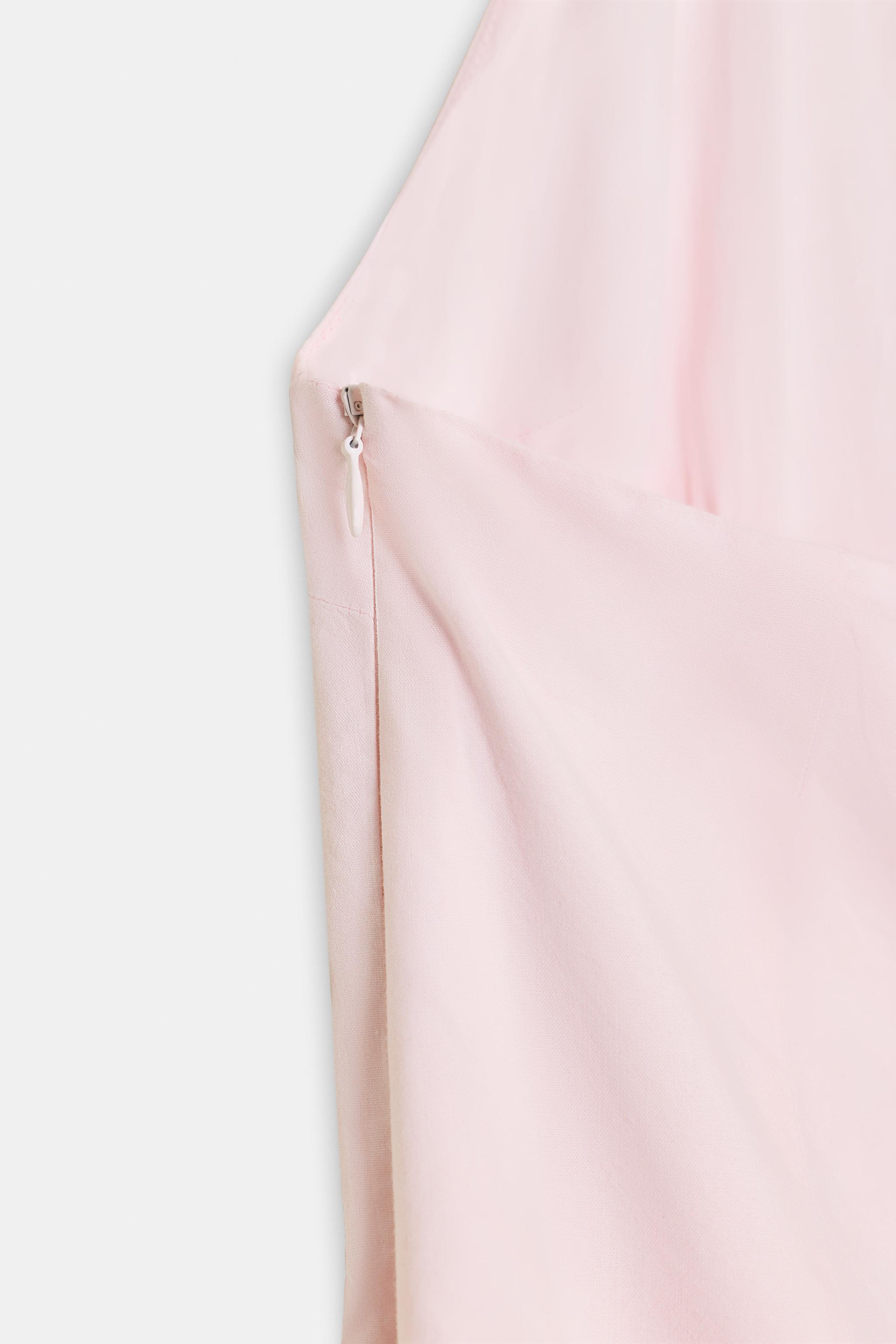 ROBE COURTE POPELINE HALTER BALLON