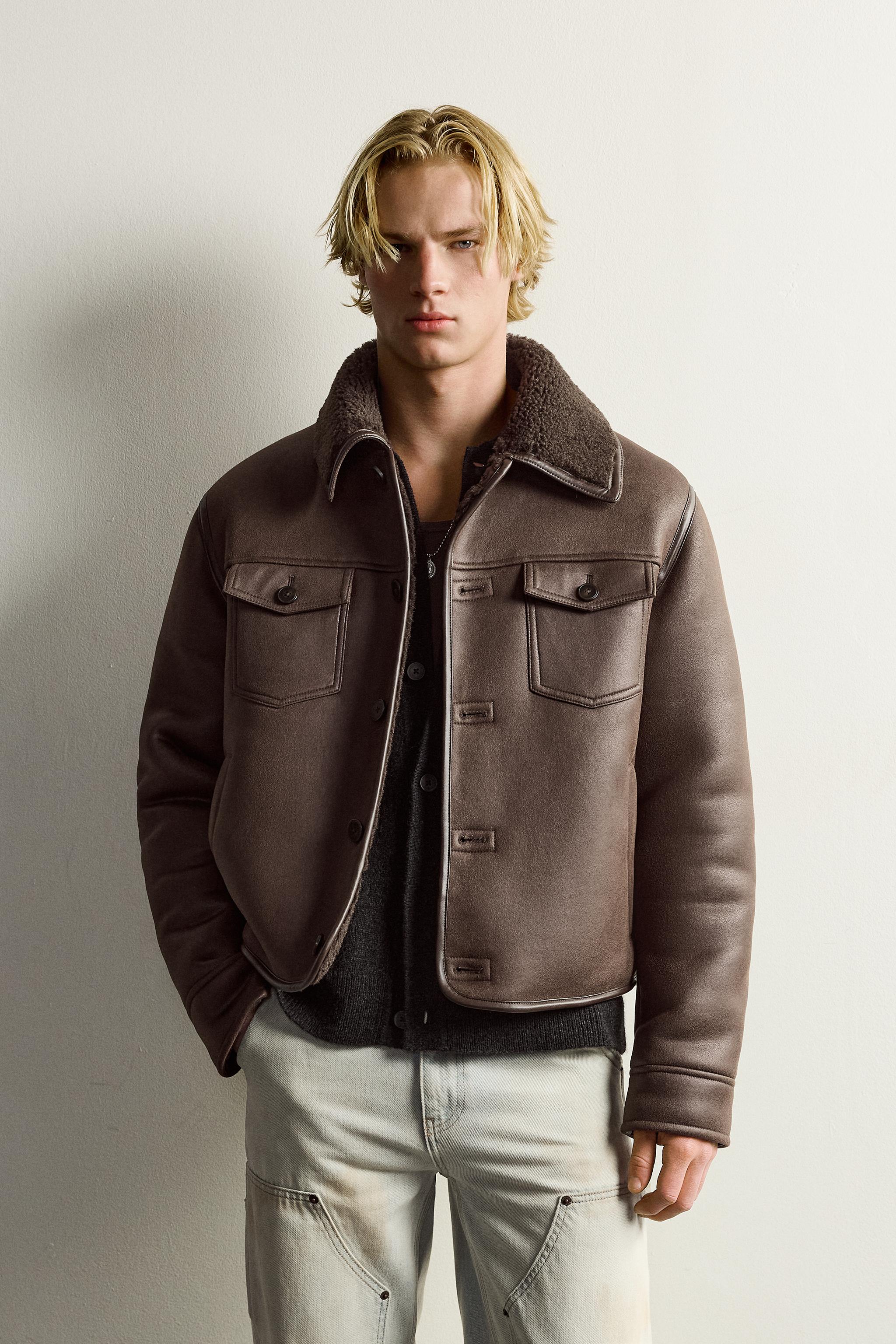 DOUBLE-FACED FAUX LEATHER JACKET