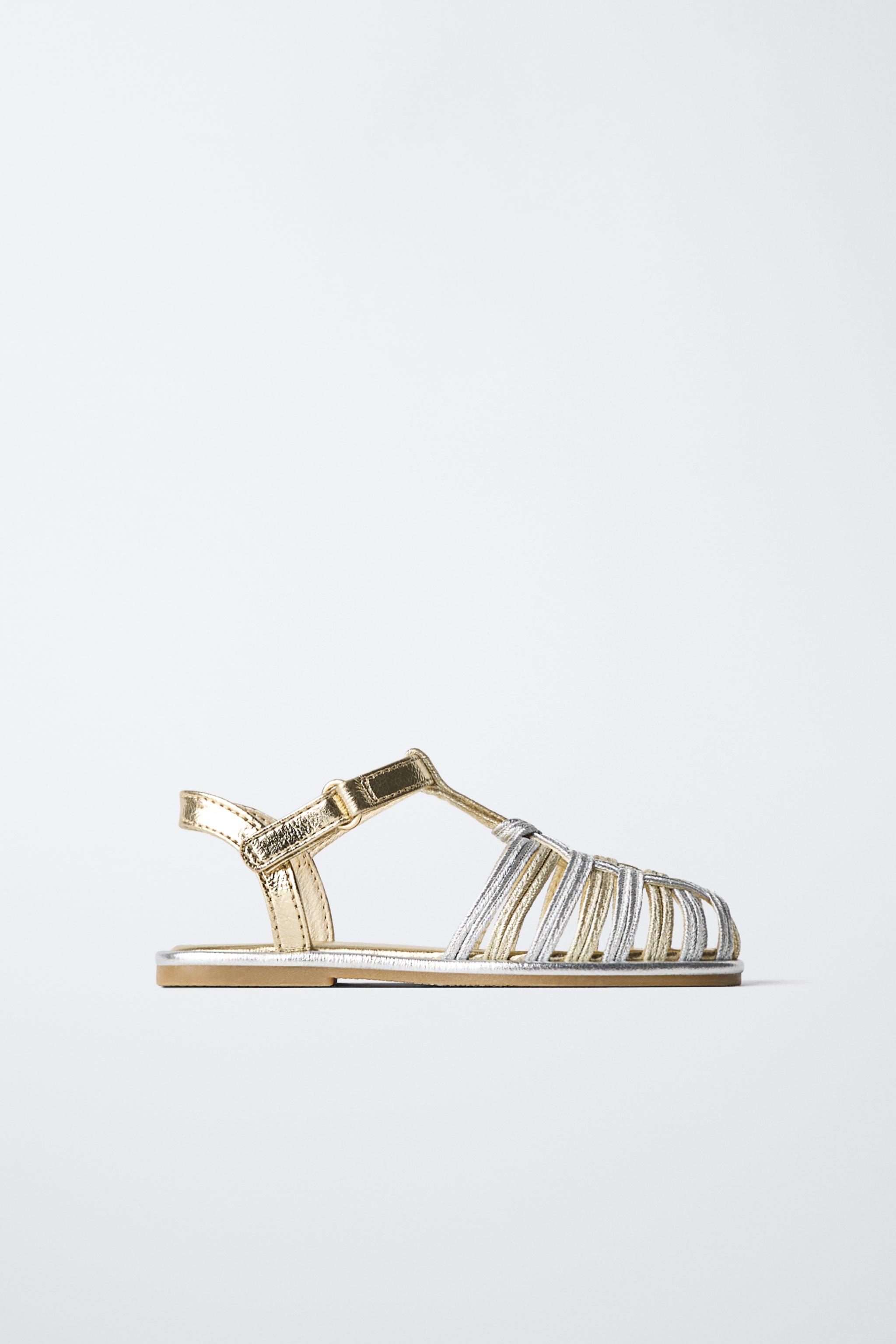 METALLIC SANDALS — Gold