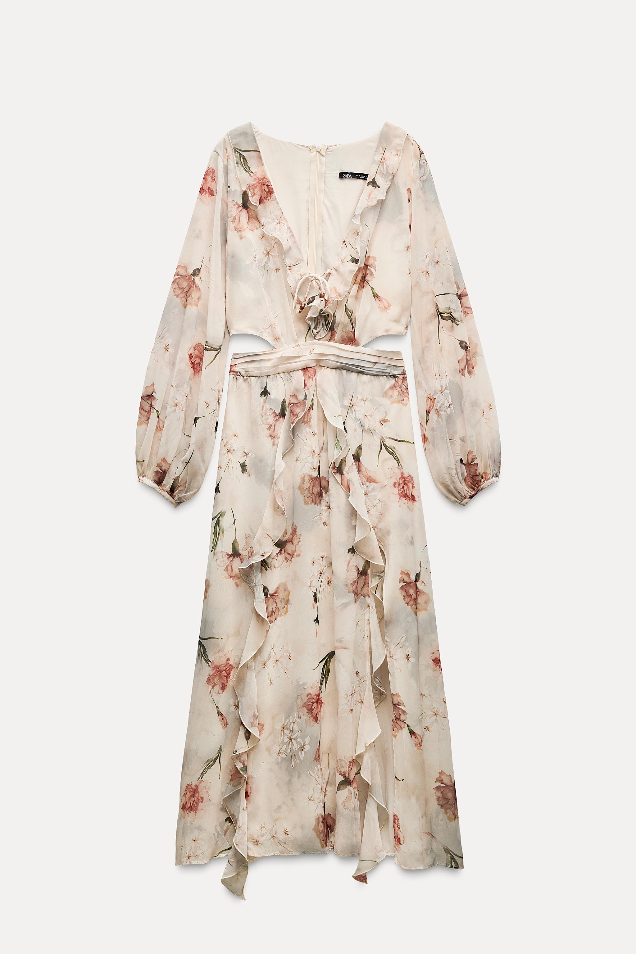 Zara Fall Floral Dress popular