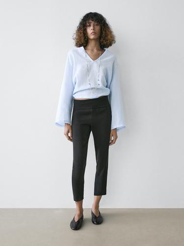 Zara 100% linen long sleeve shirt - Sky blue - Image 0