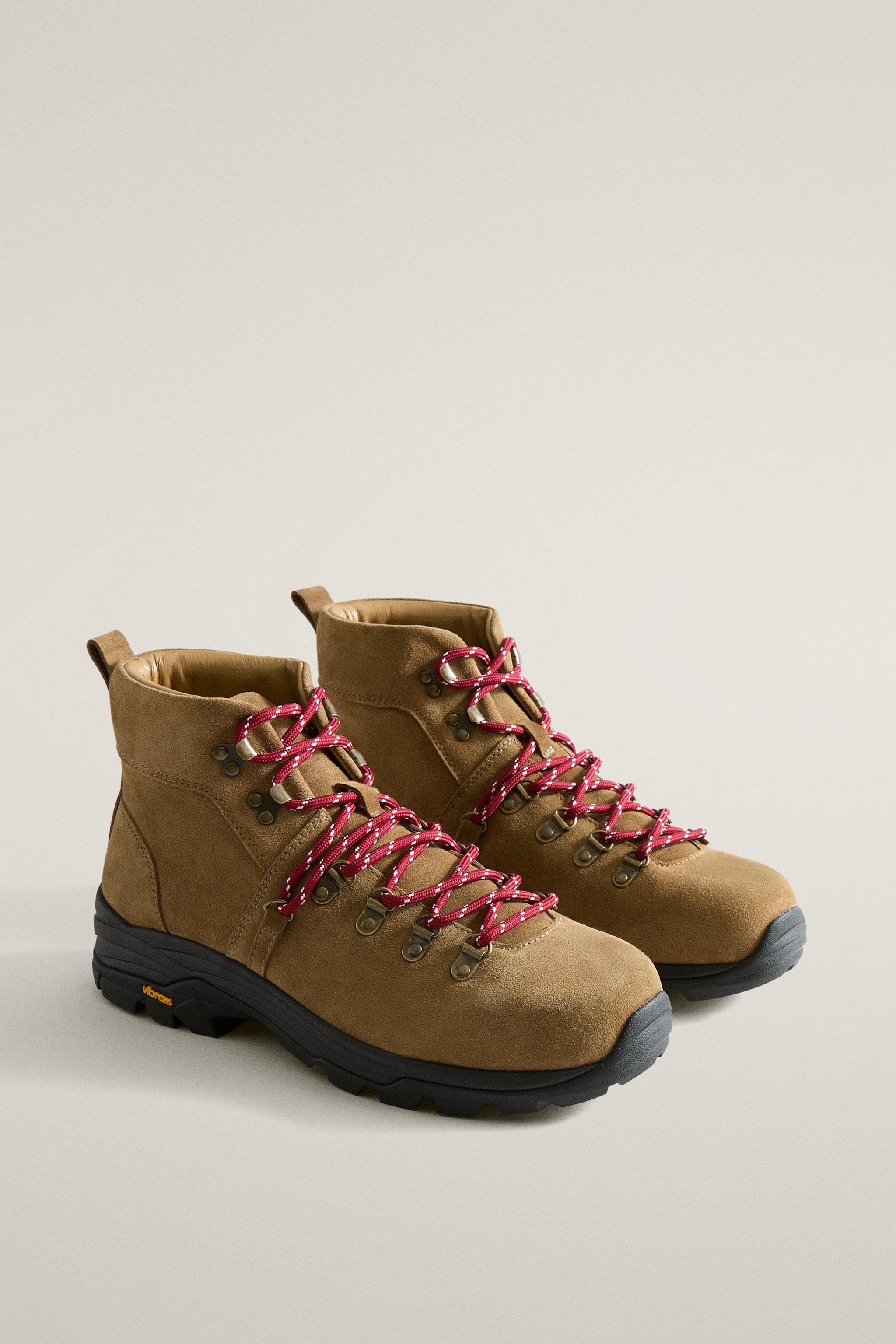 LEATHER HIKING BOOTS - Brown | ZARA United States