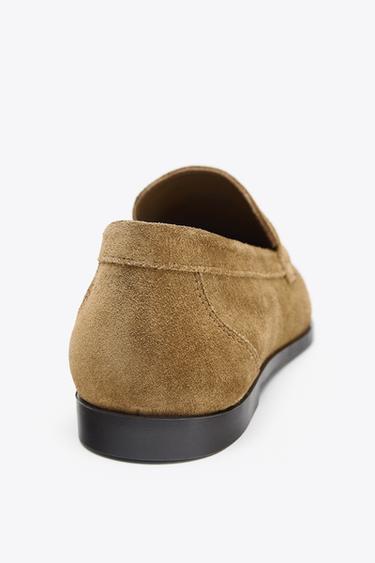 SPLIT SUEDE LOAFERS - Sand Brown by Zara - Image 3