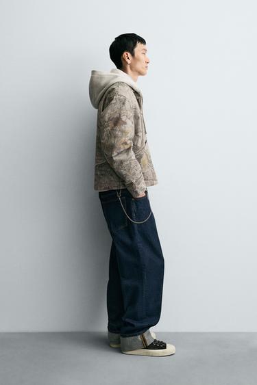 WASHED JACKET ABSTRACT PRINT - Printed by Zara - Image 3