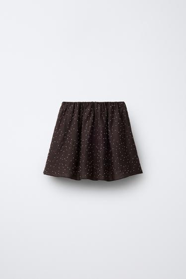 Jupe Fantaisie Marron XANAKA - Taille 36 - Coton Ample à Godets - Neuf Sans étiquettes