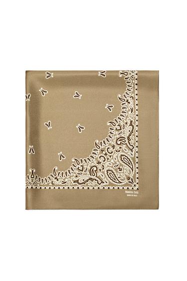 Pañuelo estampado paisley - Dorado de Zara