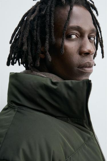 WATER-REPELLENT QUILTED JACKET - Dark green by Zara - Image 5