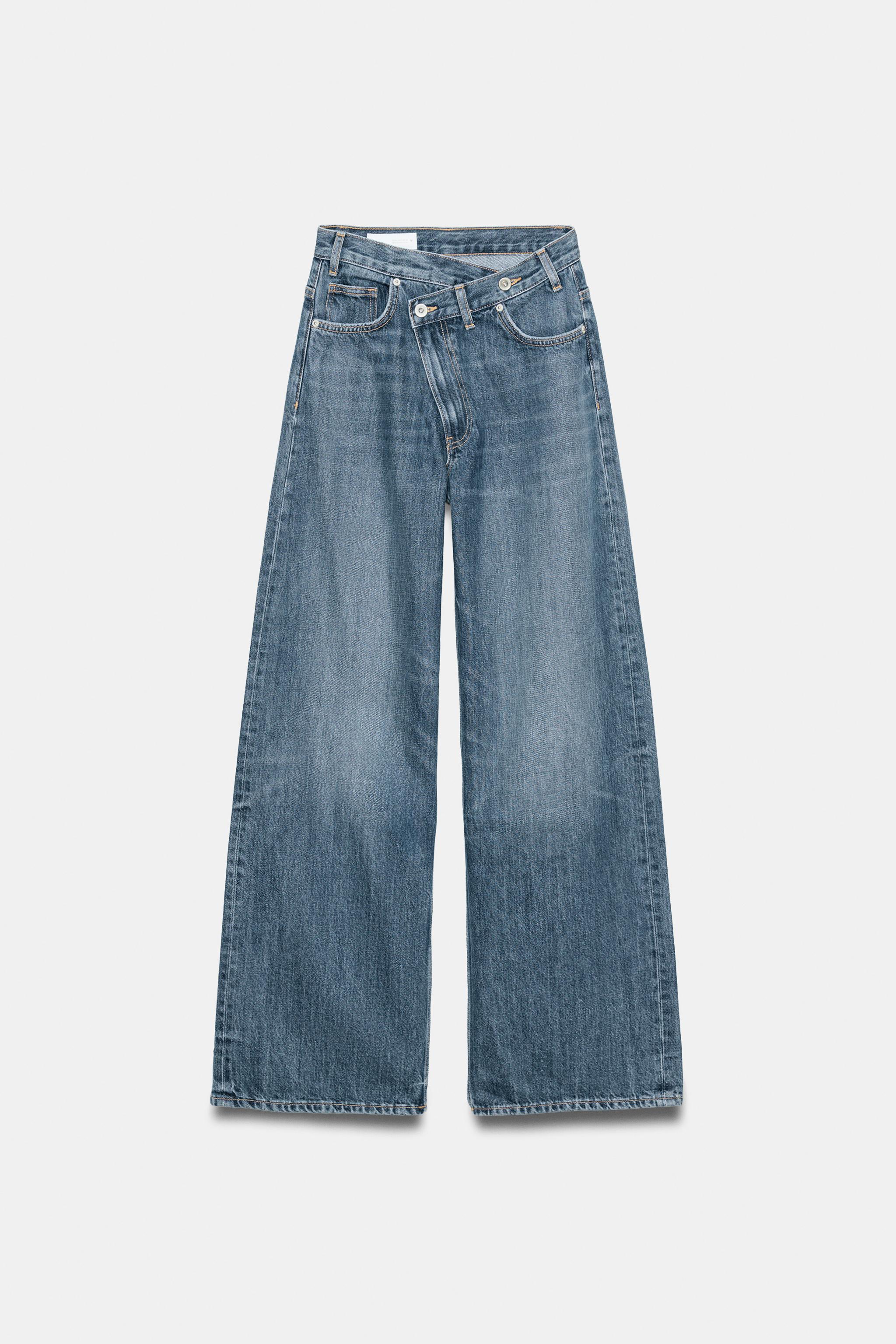 JEANS TRF WIDE LEG TAILLE HAUTE CROISÉE