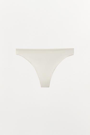 NAHTLOSER TANGA - Weiß von Zara