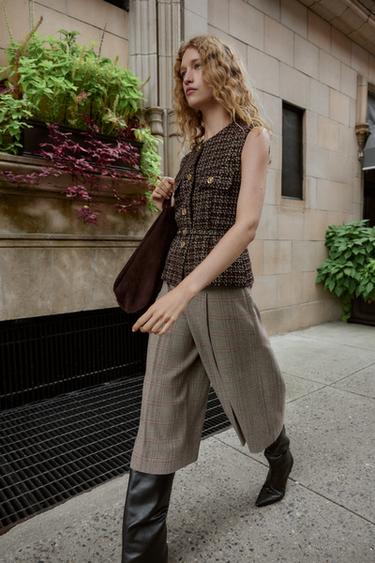 GILET STRUCTURÉ CEINTURE - Multicolore de Zara - Image 3