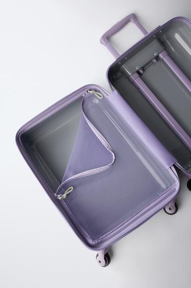 FLORAL TRAVEL SUITCASE - Mauve Purple by Zara - Image 3