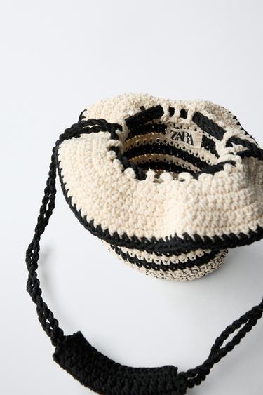 CROCHET CROSSBODY BAG - White by Zara - Image 3