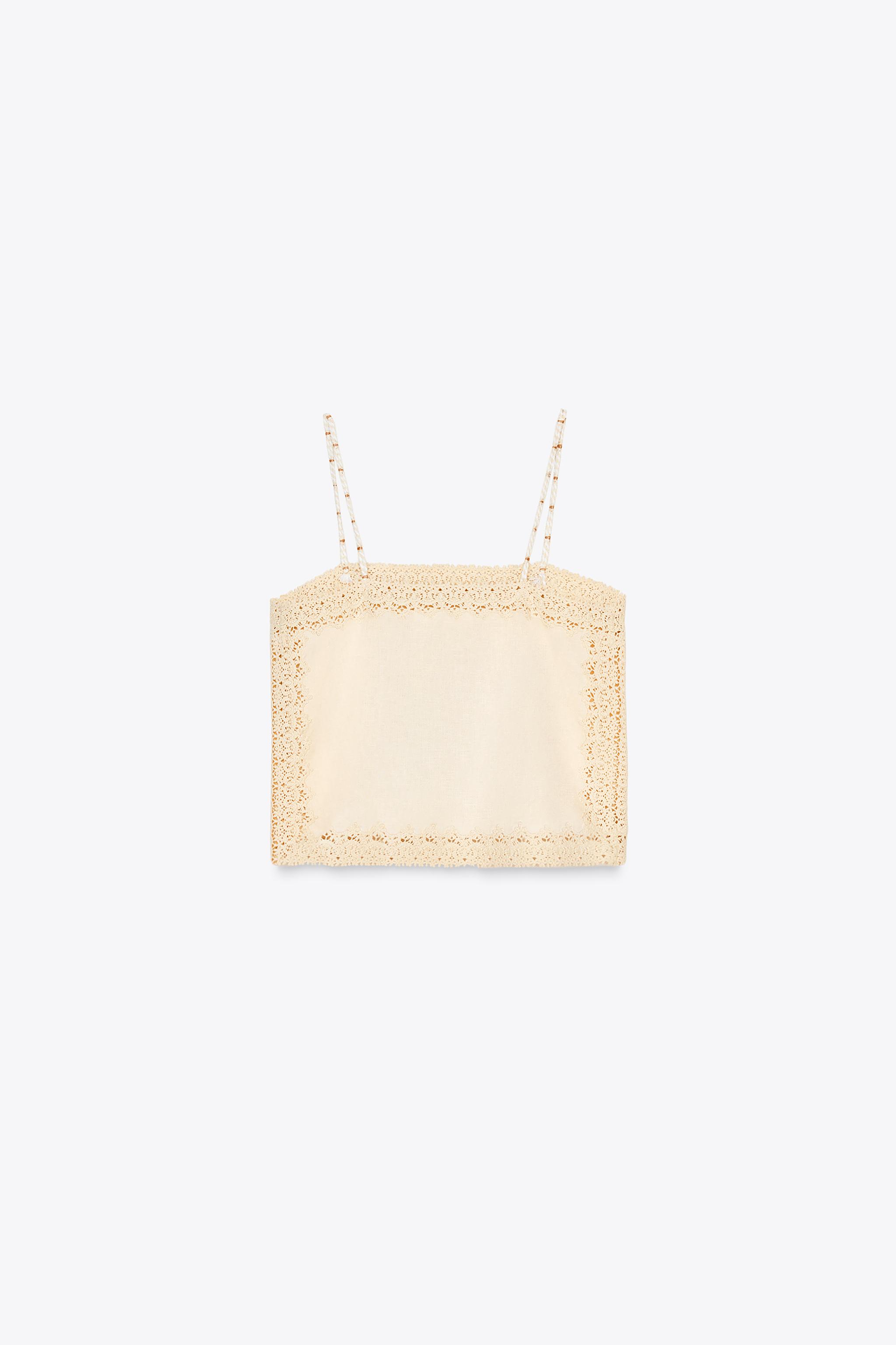 TOP BORDADO ZW COLLECTION - Cru | ZARA Brasil