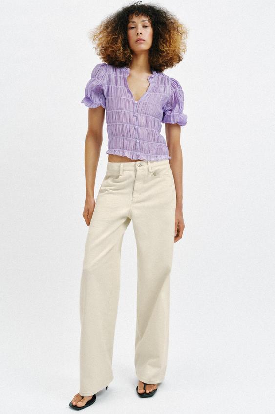 SMOCKED BLOUSE from Zara - $45.90