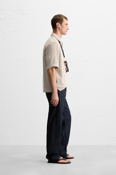 CHEMISE POLO STRUCTURÉE - Marron de Zara - Image 3