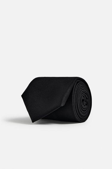 CORBATA ESTRUCTURA 100% LANA - Negro de Zara