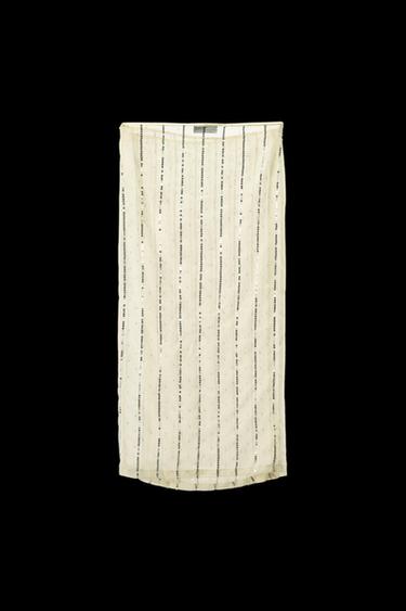 SEQUINNED SARONG SKIRT - Light yellow by Zara